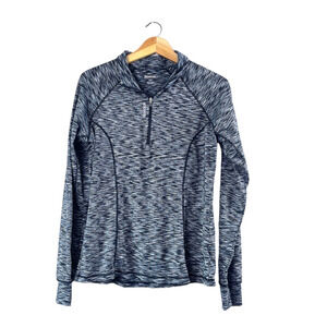 Women's Black and White Reebok Workout Shirt L